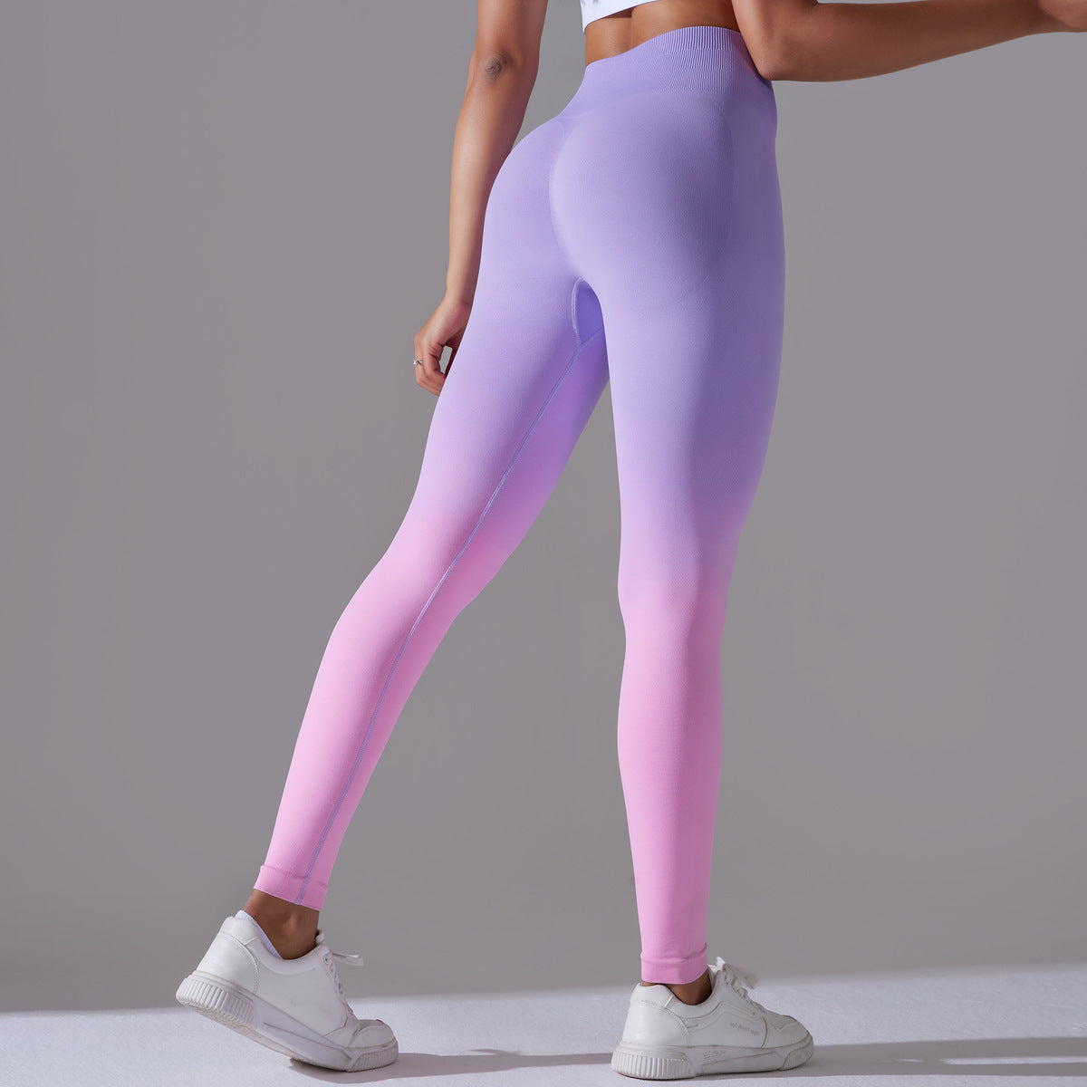 Gradient Ombre Leggings, Purple and Pink