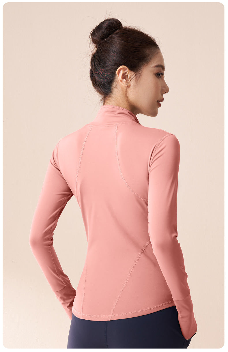 AeroFlex long sleeves shirt with front zipper. Airy, Flexible, light weight and silky look!