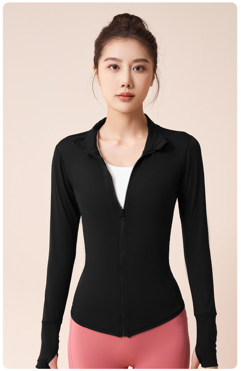 AeroFlex long sleeves shirt with front zipper. Airy, Flexible, light weight and silky look!