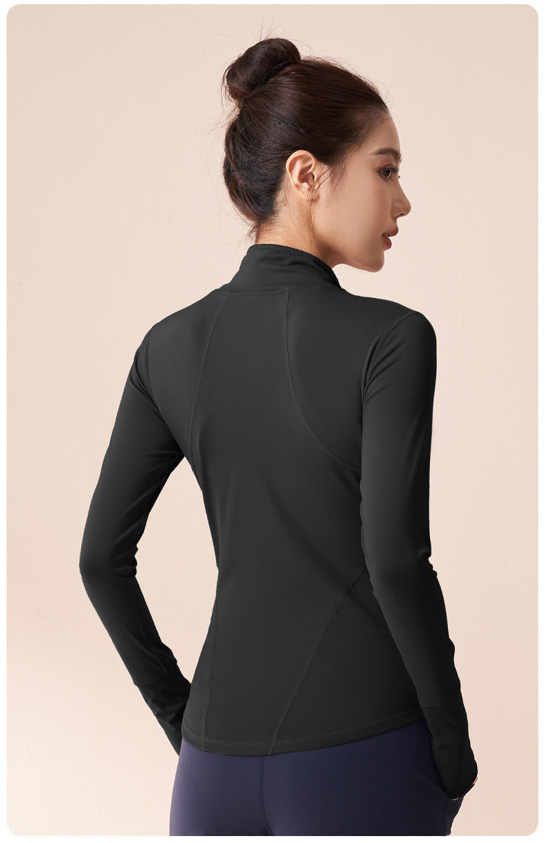 AeroFlex long sleeves shirt with front zipper. Airy, Flexible, light weight and silky look!