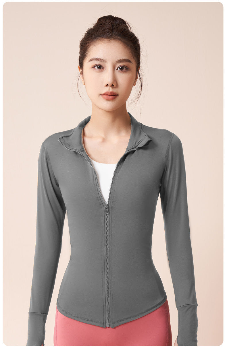 AeroFlex long sleeves shirt with front zipper. Airy, Flexible, light weight and silky look!