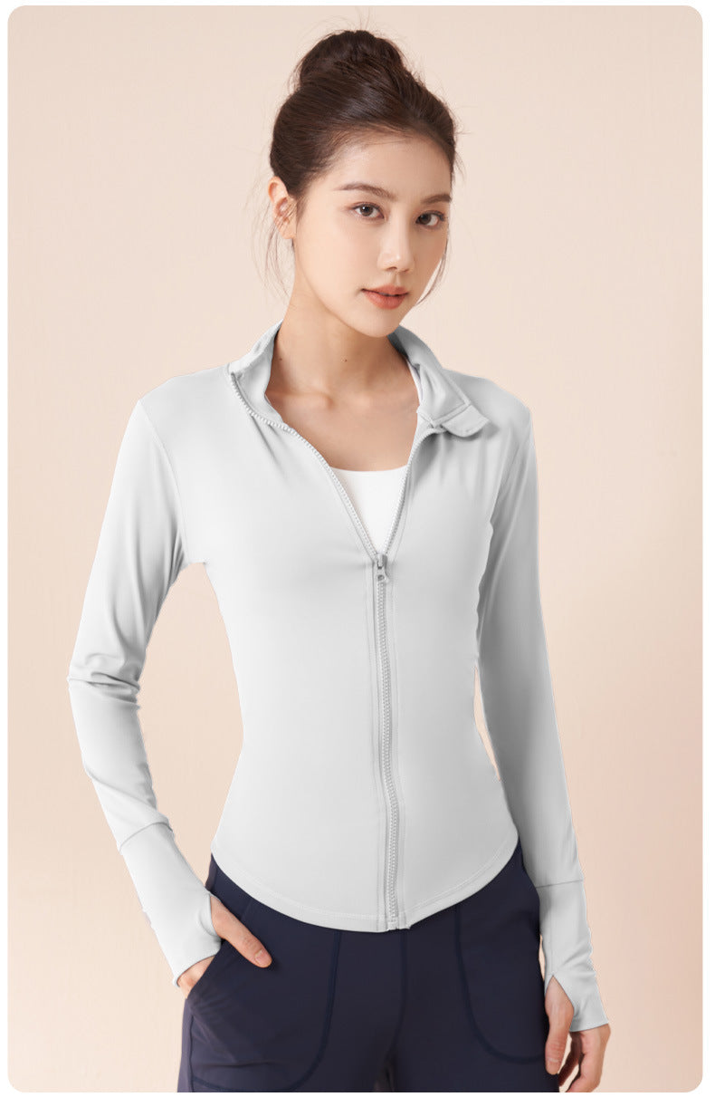 AeroFlex long sleeves shirt with front zipper. Airy, Flexible, light weight and silky look!