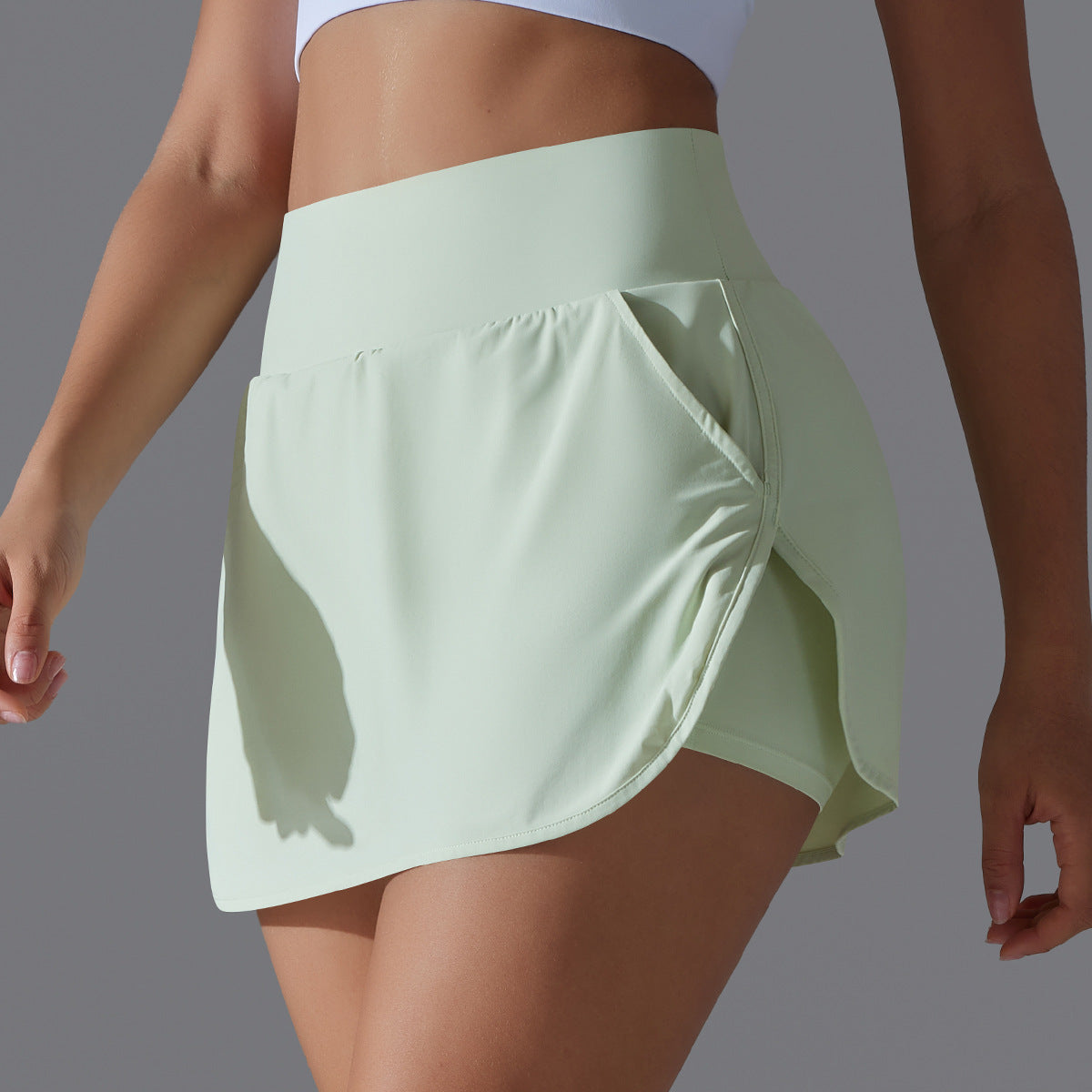 ActivePetal Skort, Skirt Green with 2 side pockets and 3 back pockets