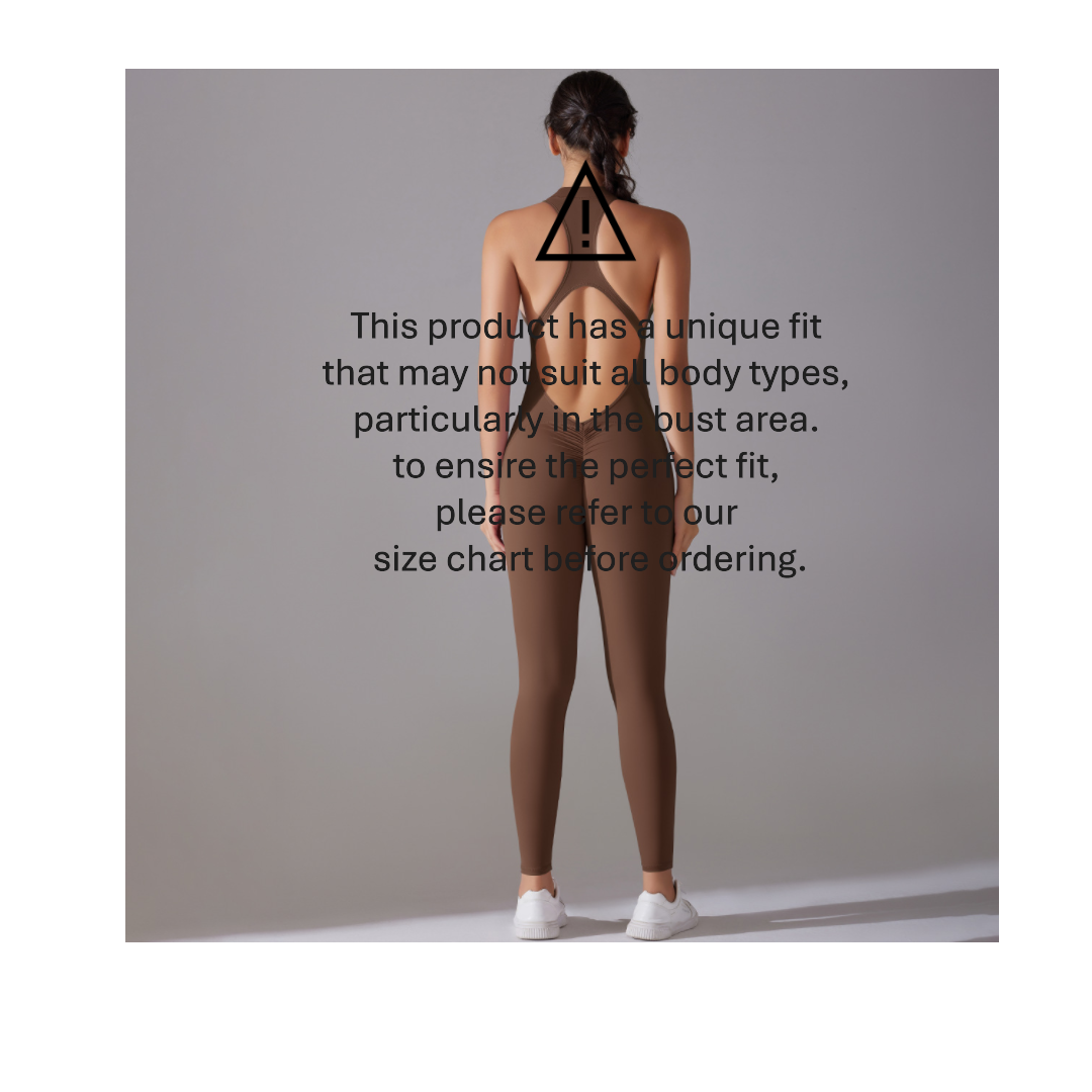 Active Chic One~piece Chestnut including sport bra pad inserts. Please see size chart to your body fit!