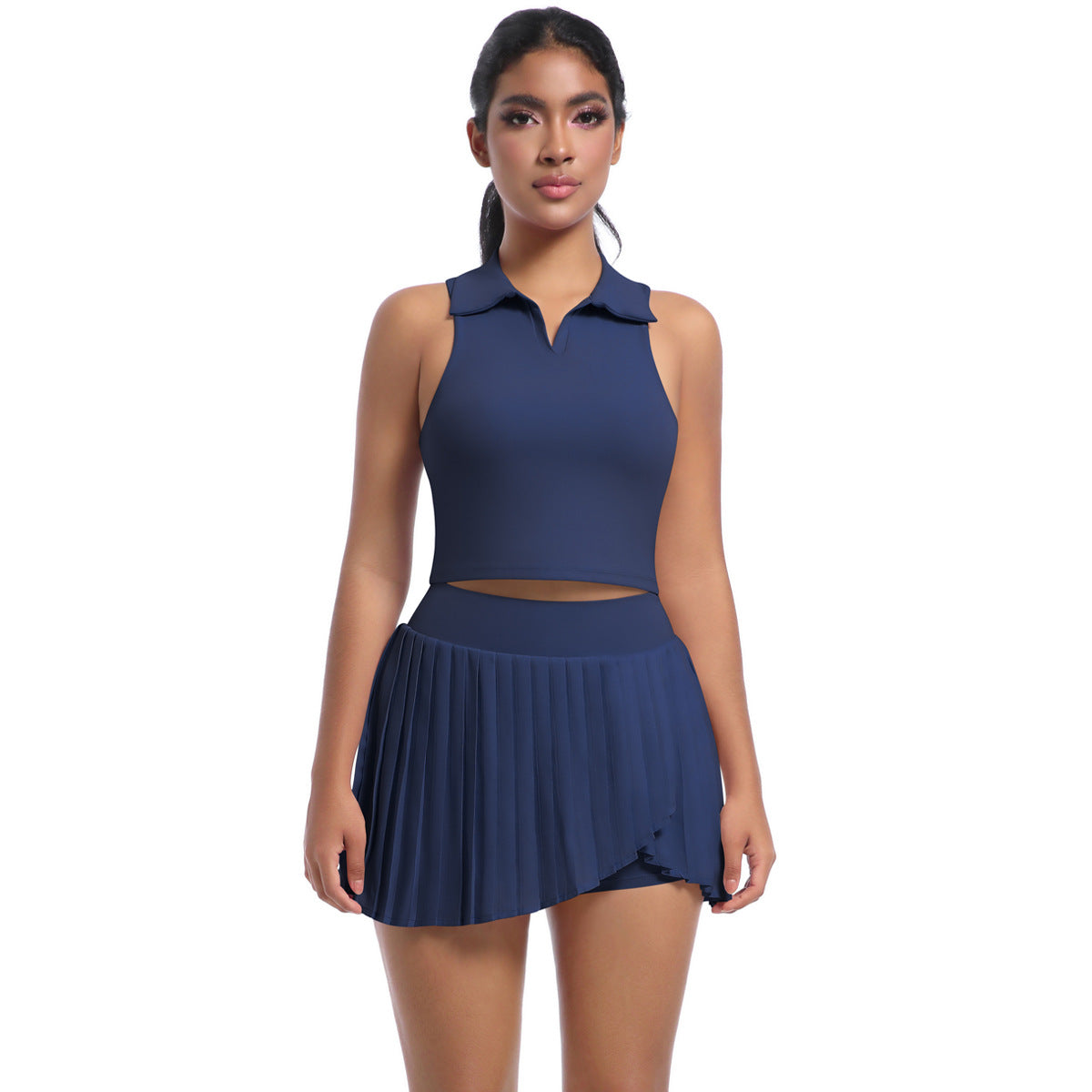 Navy Elegance Set 2 pieces built-in sport bra with pads
