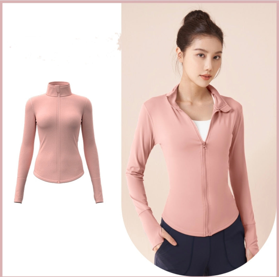 AeroFlex long sleeves shirt with front zipper. Airy, Flexible, light weight and silky look!