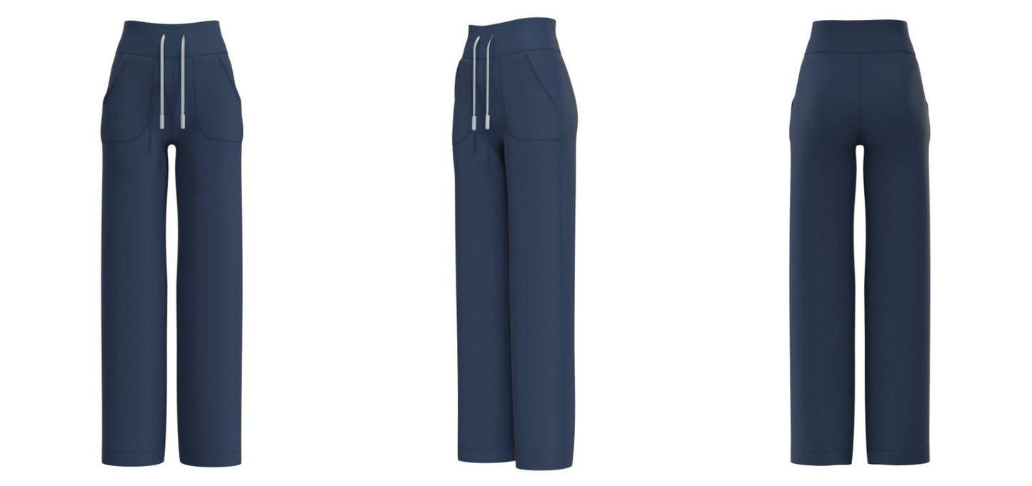 ZenFlex high waist Wide-Leg Pants. flexibility, movement, and comfort, which are essential qualities for yoga and activewear.