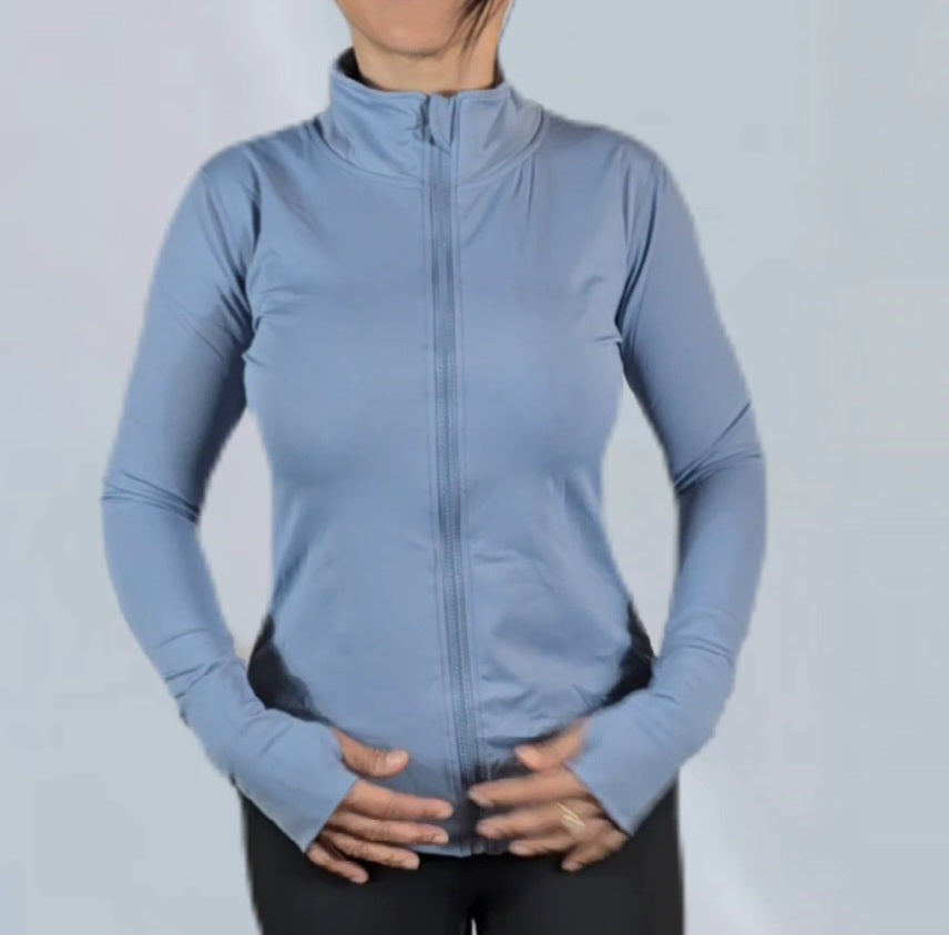 AeroFlex long sleeves shirt with front zipper. Airy, Flexible, light weight and silky look!
