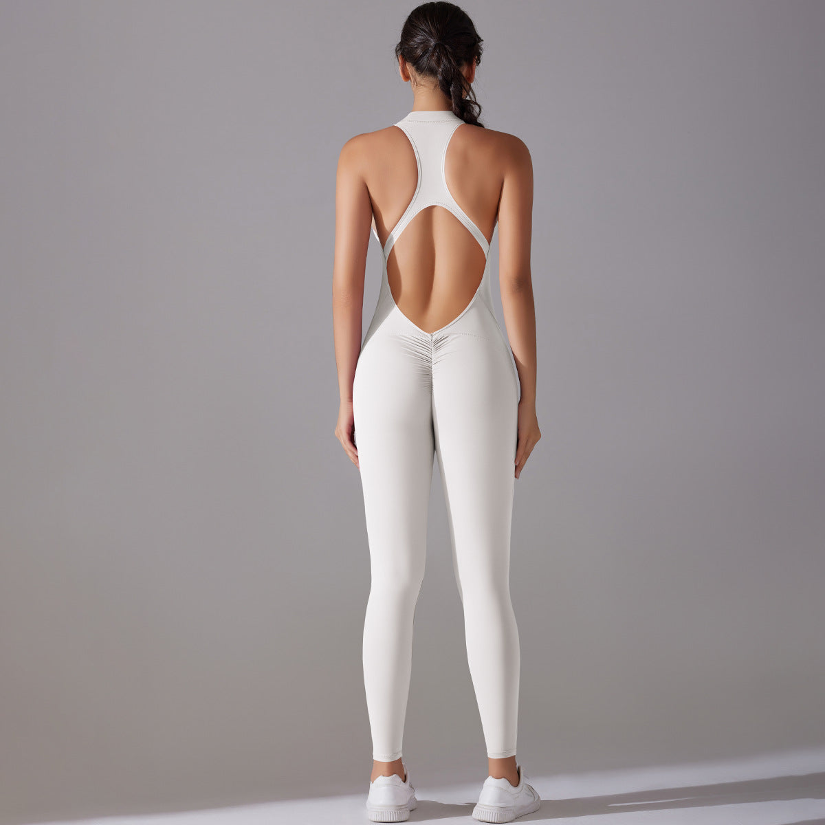 Active Chic One~piece White including sport bra pad inserts.