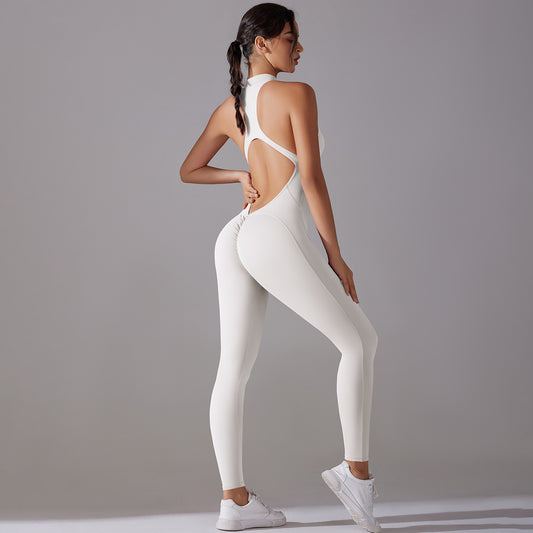 Active Chic One~piece White including sport bra pad inserts.