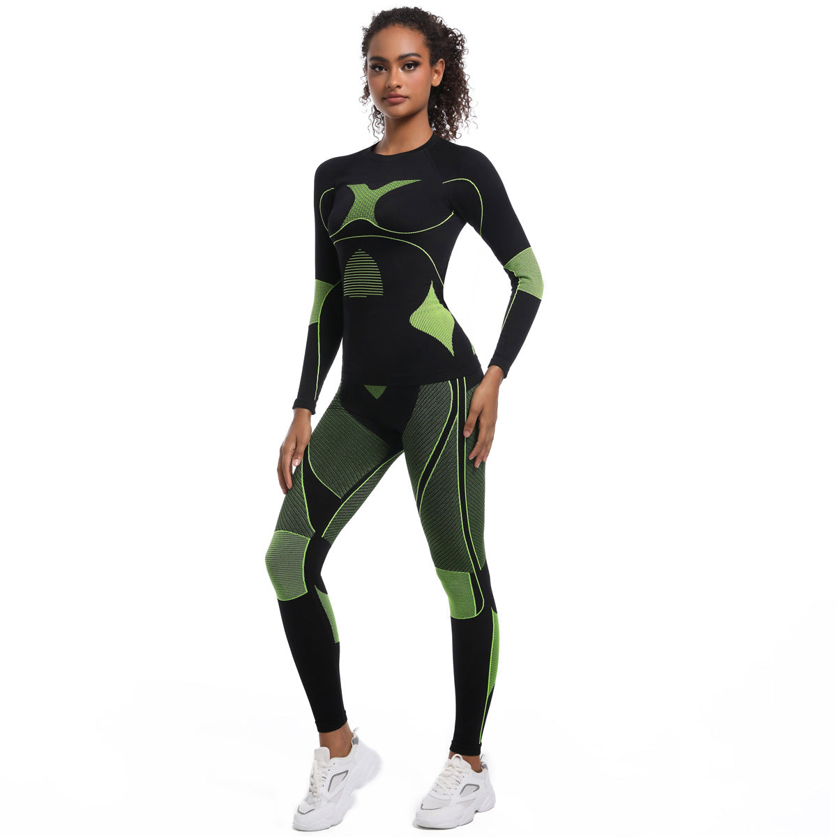 ColdGuard Pro 2 Pieces lime green and black Thermal underwear