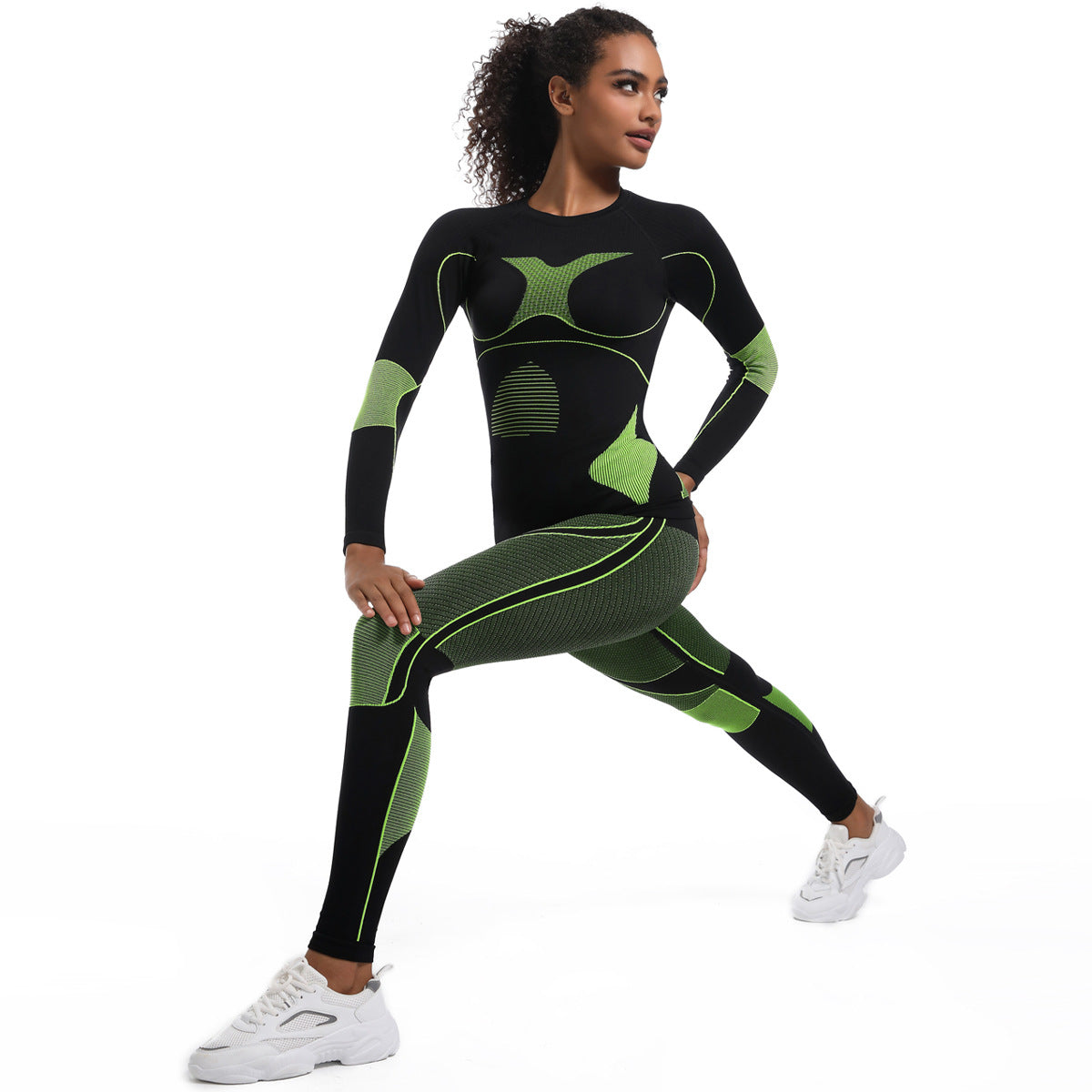 ColdGuard Pro 2 Pieces lime green and black Thermal underwear