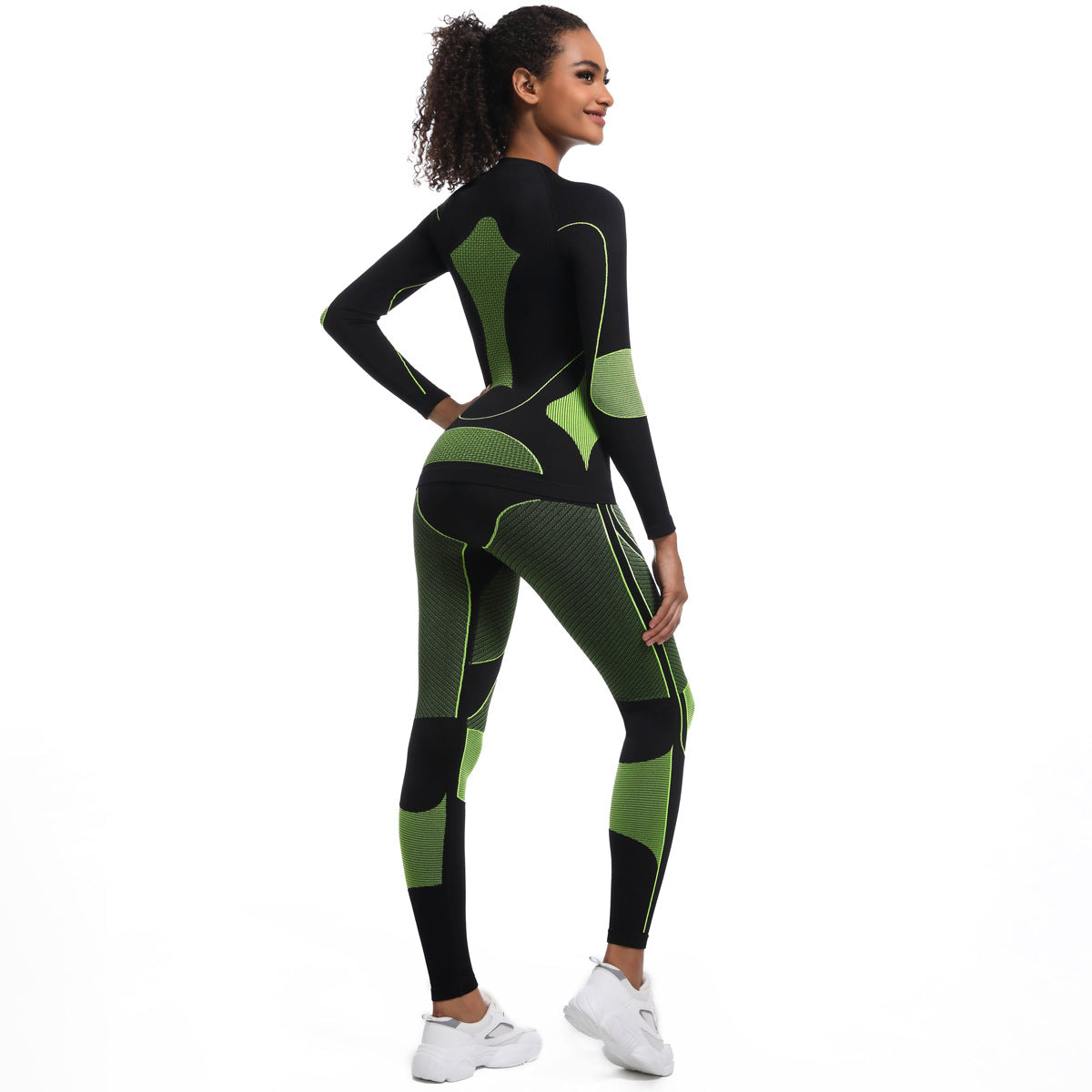 ColdGuard Pro 2 Pieces lime green and black Thermal underwear