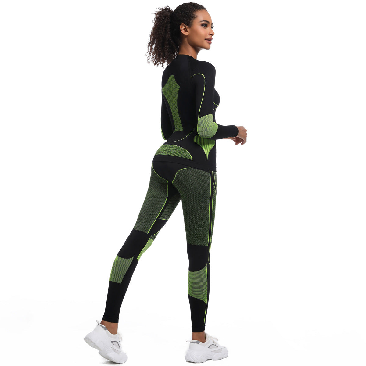 ColdGuard Pro 2 Pieces lime green and black Thermal underwear