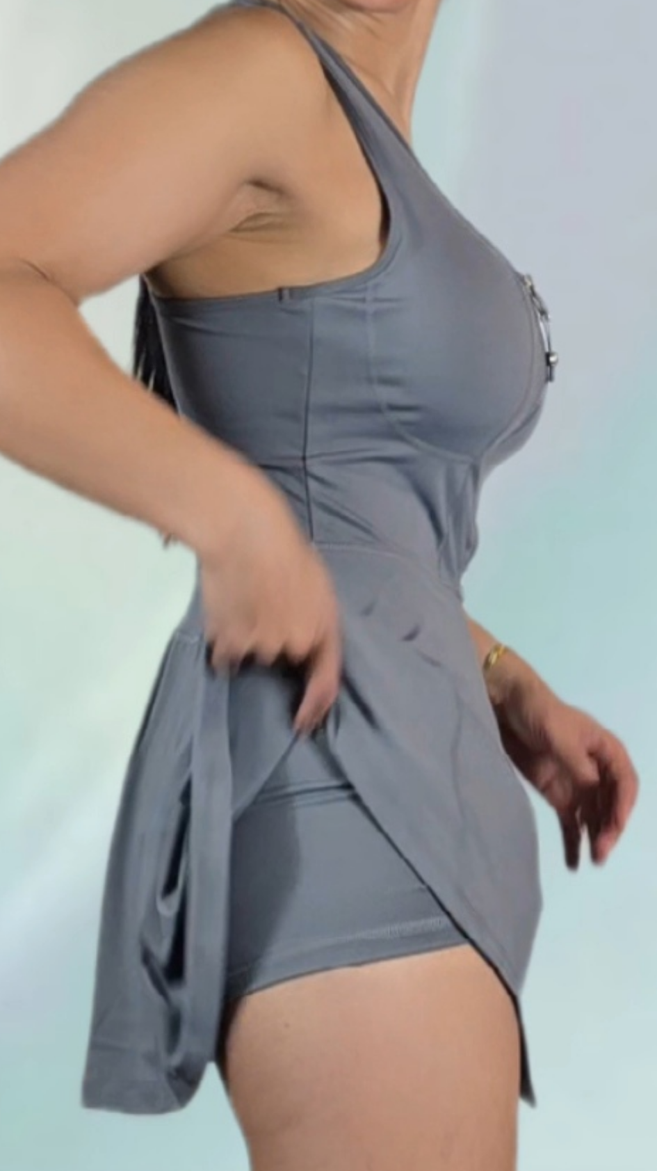 YOUTH, The Sportiva Dress combines style and function with a built-in sports bra and shorts for all-day comfort and support