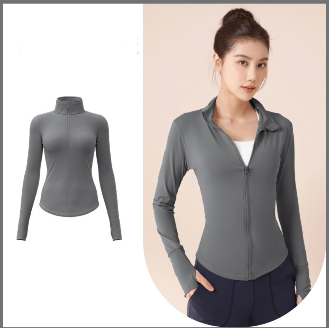 AeroFlex long sleeves shirt with front zipper. Airy, Flexible, light weight and silky look!